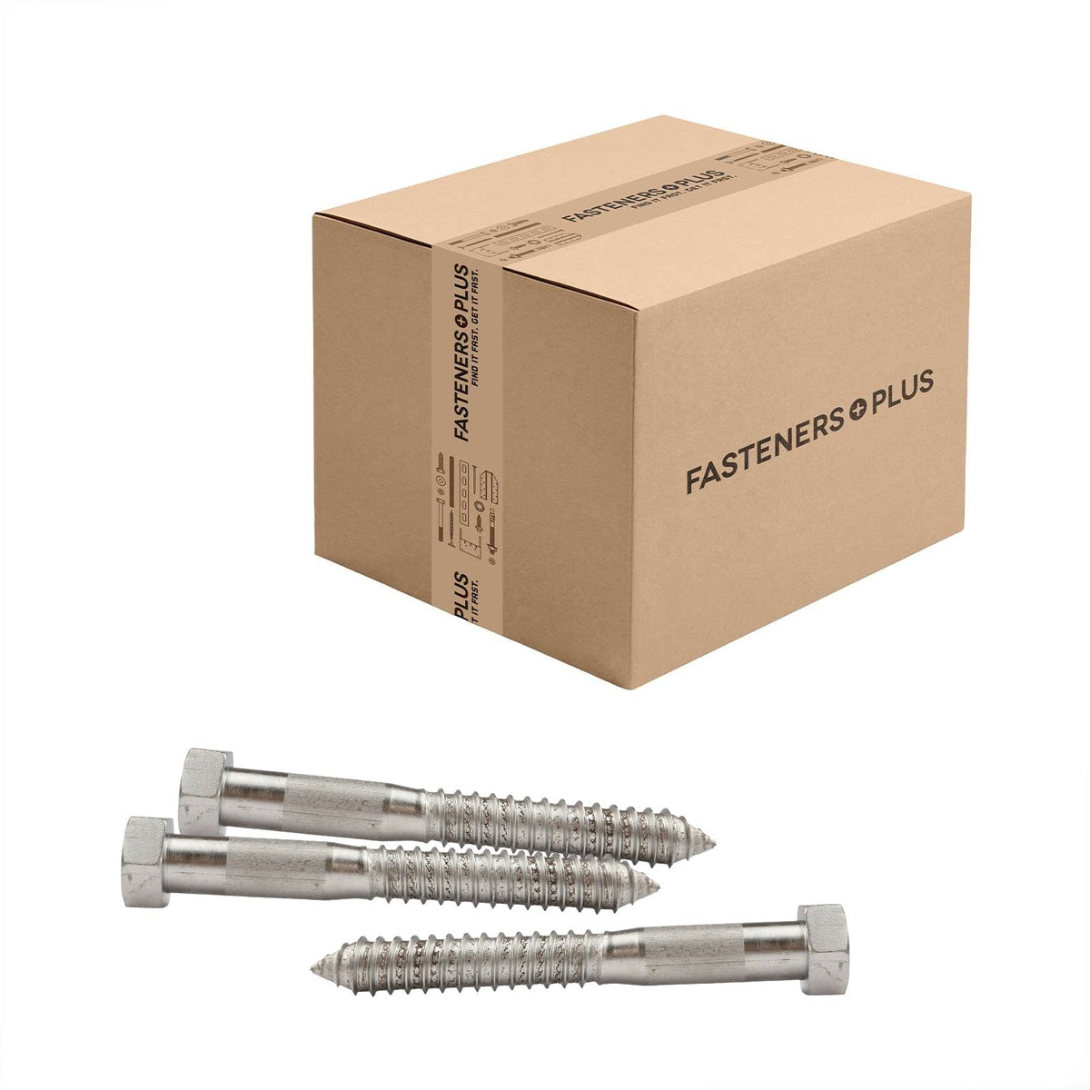 Conquest 3/4" x 6" Lag Bolt for Wood, Hex Head - 316 Stainless Steel - Carton of 40