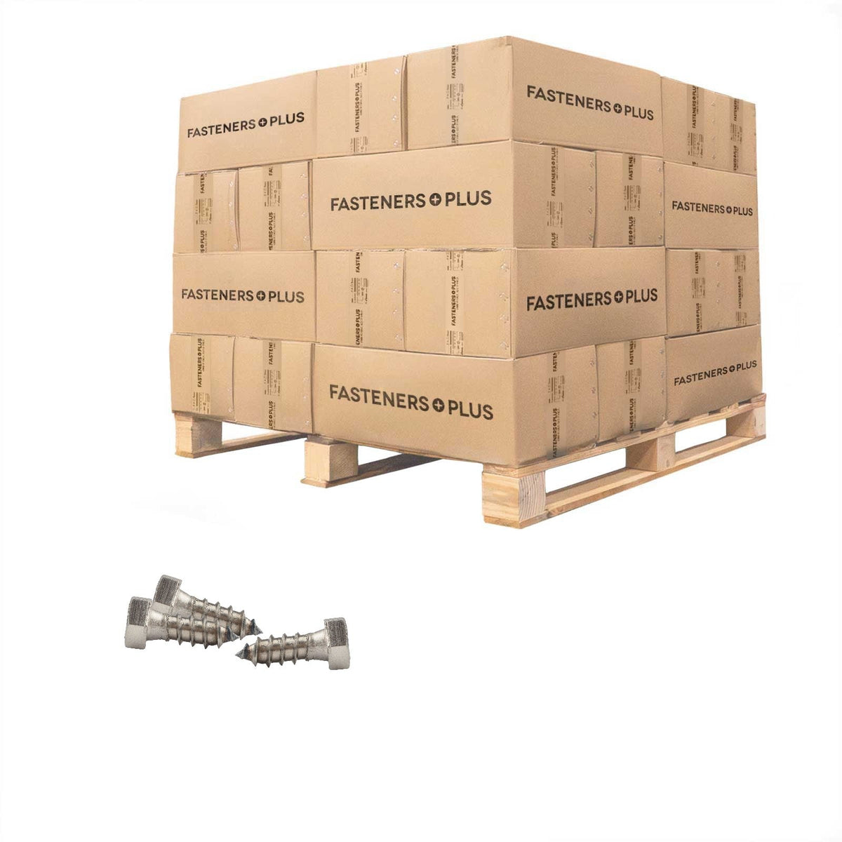Conquest 3/8" x 1" Lag Bolt for Wood, Hex Head - 316 Stainless Steel - Pallet of 31,500