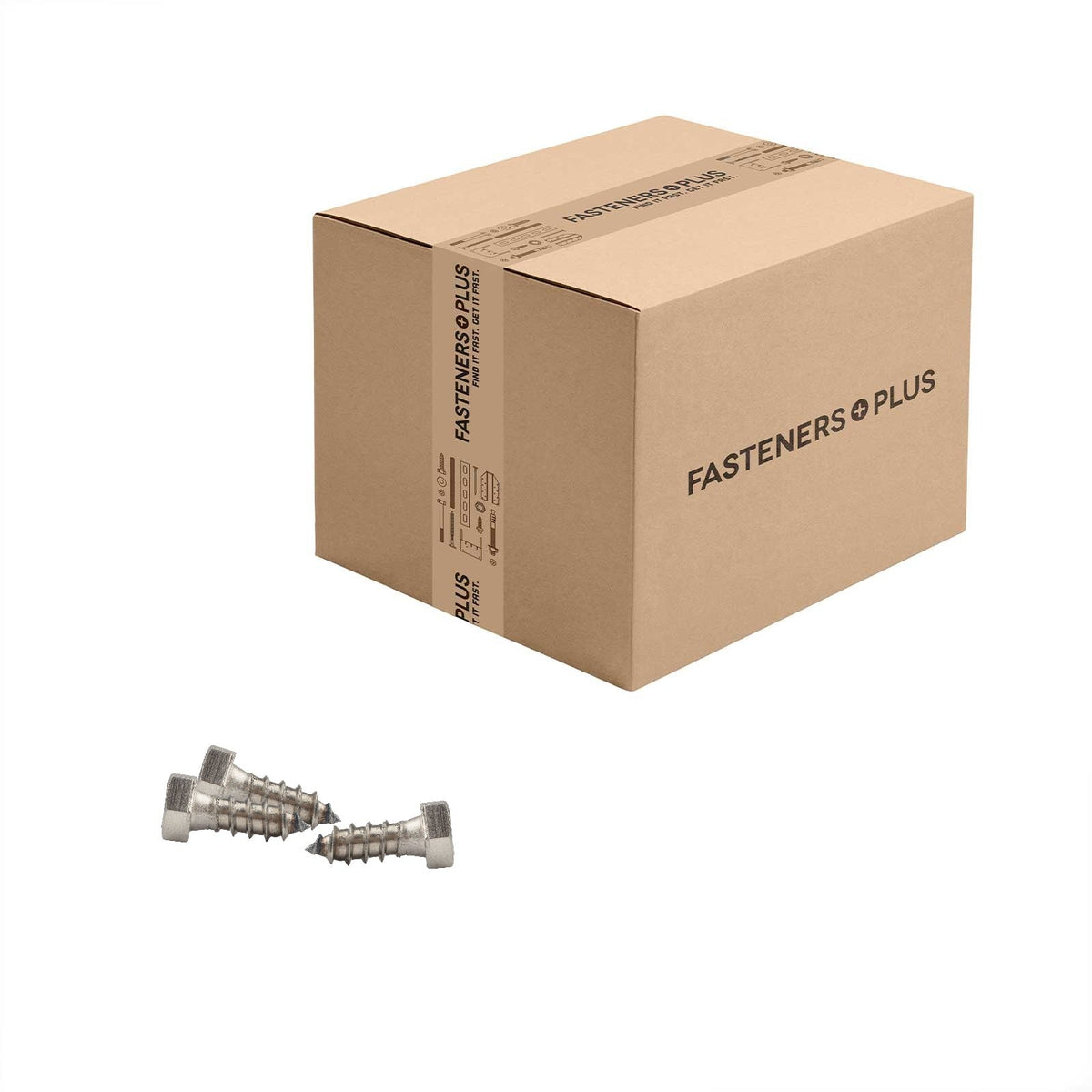 Conquest 3/8" x 1" Lag Bolt for Wood, Hex Head - 316 Stainless Steel - Carton of 700