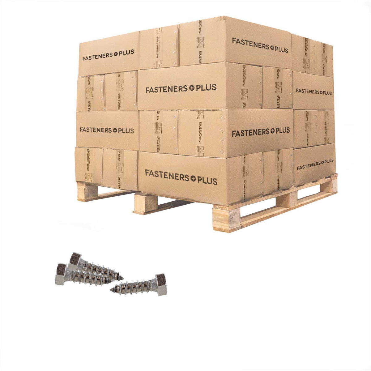 Conquest 3/8" x 1-1/4" Lag Bolt for Wood, Hex Head - 316 Stainless Steel - Pallet of 31,500