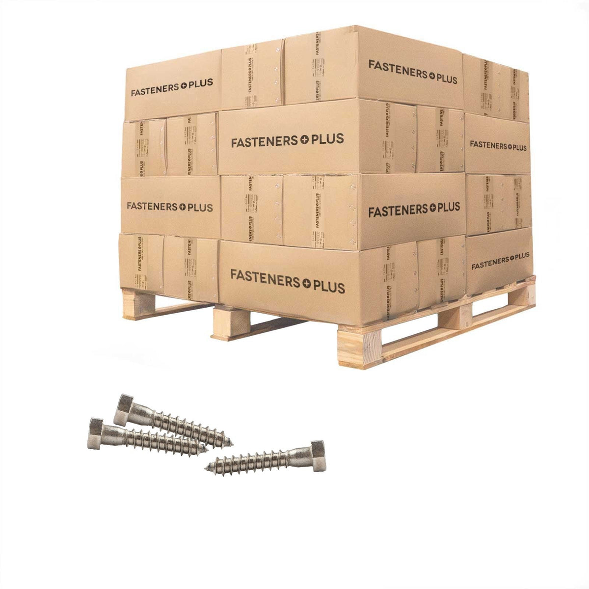 Conquest 3/8" x 2" Lag Bolt for Wood, Hex Head - 316 Stainless Steel - Pallet of 22,500
