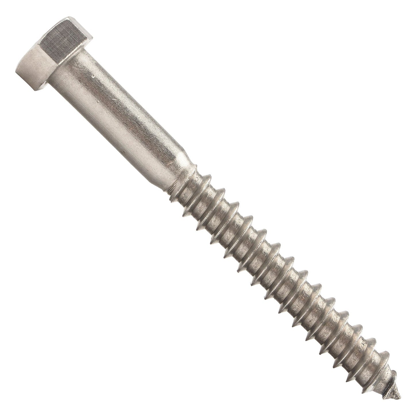 3/8"-7 x 3-1/2" Conquest Hex Head Lag Bolt for Wood - 316 Stainless Steel