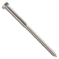 3/8"-7 x 5-1/2" Conquest Hex Head Lag Bolt for Wood - 316 Stainless Steel