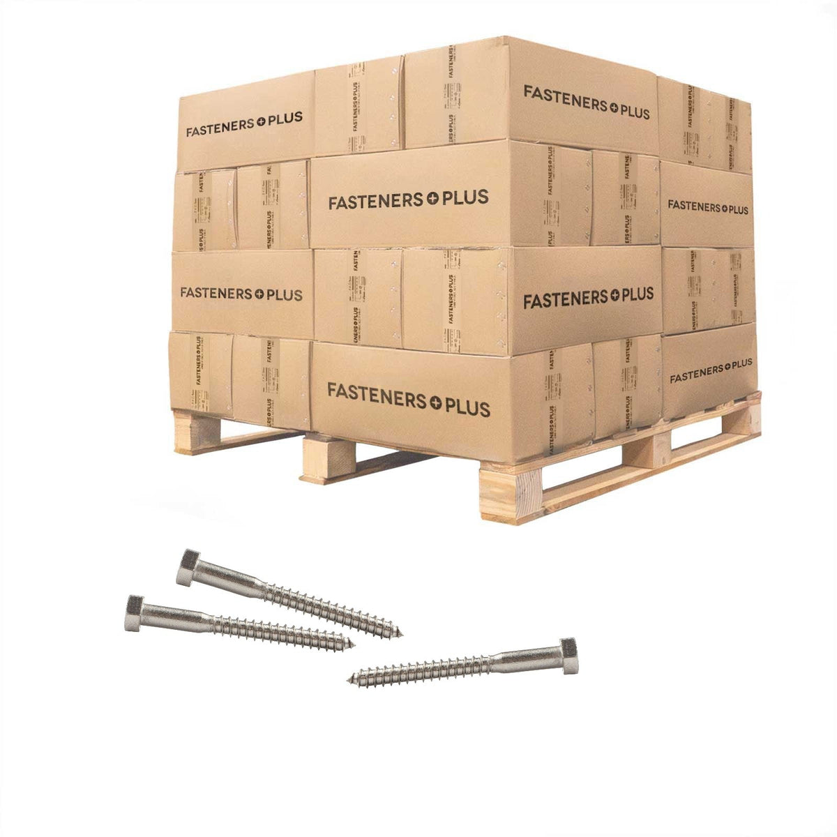 Conquest 5/16" x 3" Lag Bolt for Wood, Hex Head - 316 Stainless Steel - Pallet of 22,500