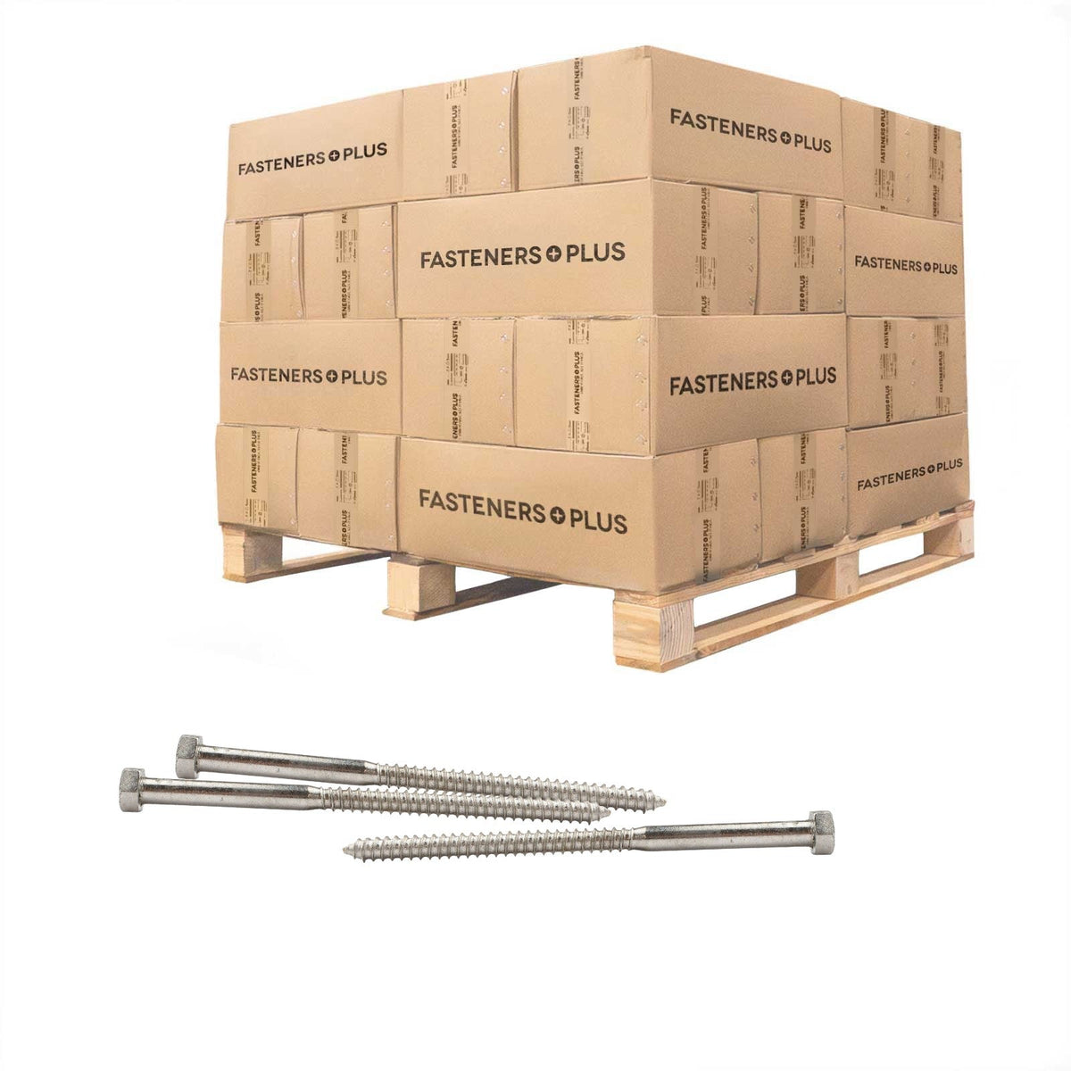 Conquest 5/16" x 5-1/2" Lag Bolt for Wood, Hex Head - 316 Stainless Steel - Pallet of 11,250