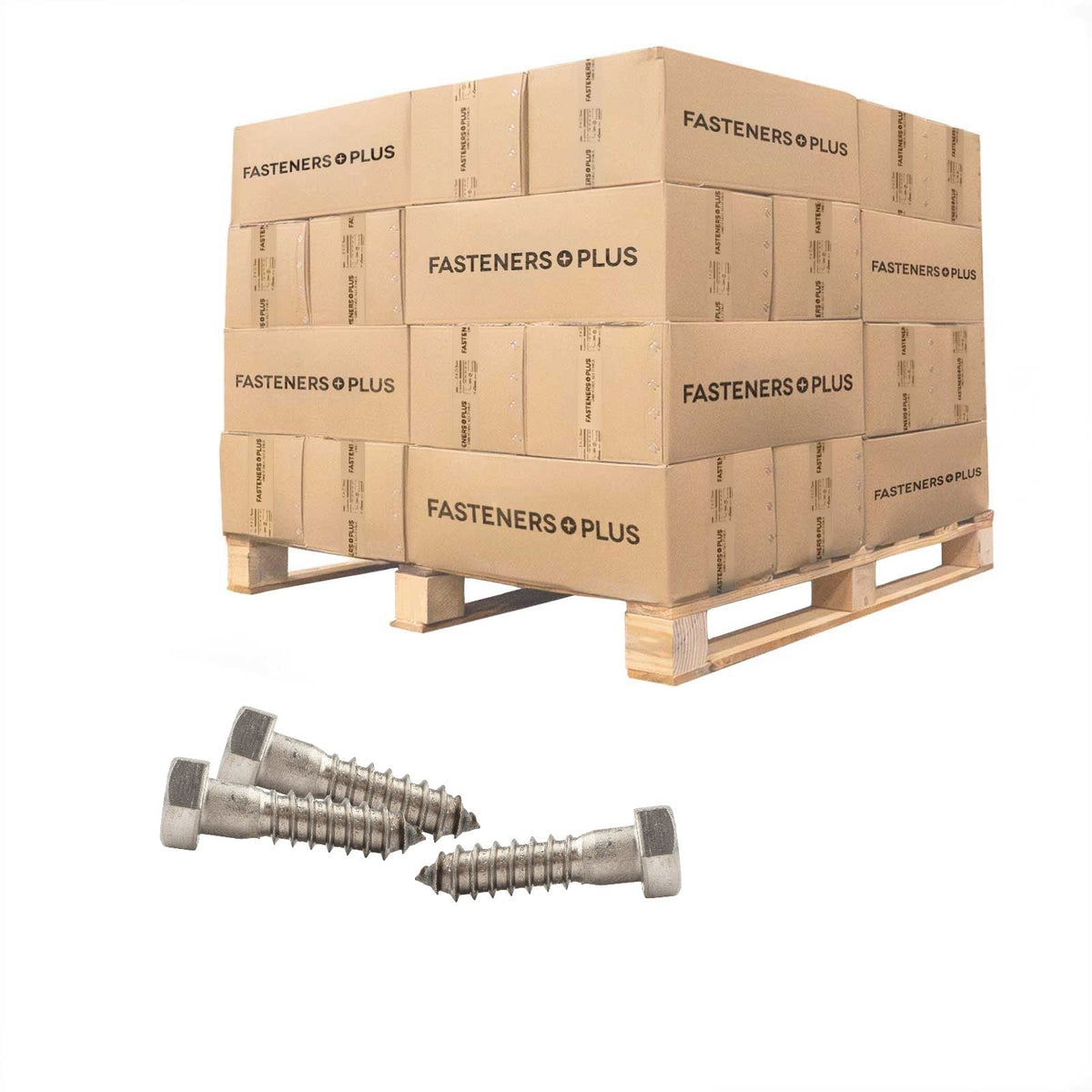 Conquest 5/8" x 2-1/2" Lag Bolt for Wood, Hex Head - 316 Stainless Steel - Pallet of 5,625