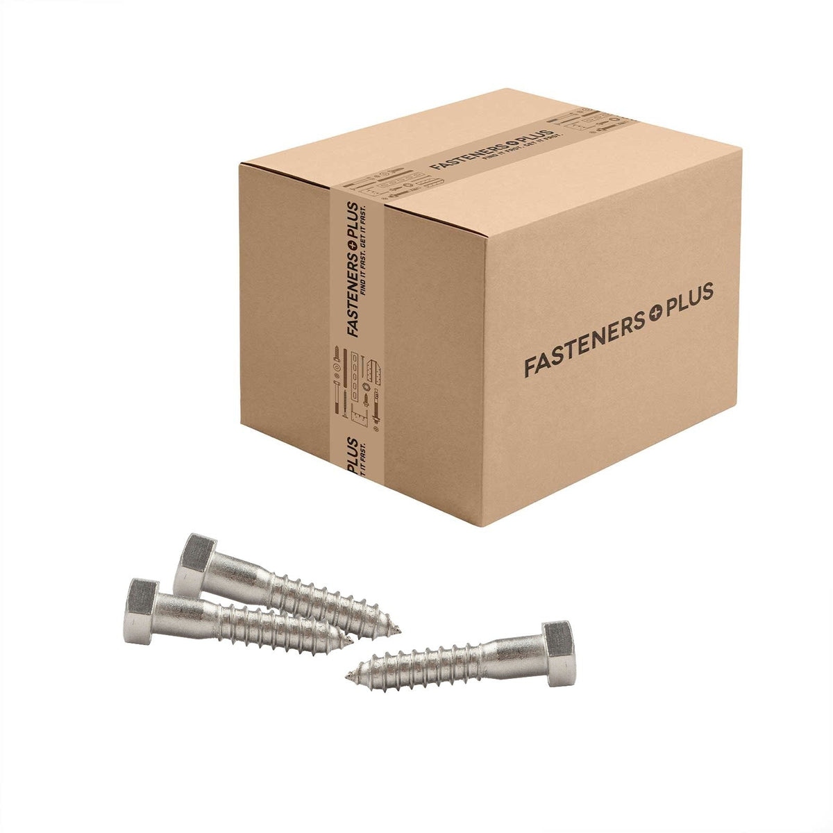 Conquest 5/8" x 3" Lag Bolt for Wood, Hex Head - 316 Stainless Steel - Carton of 100