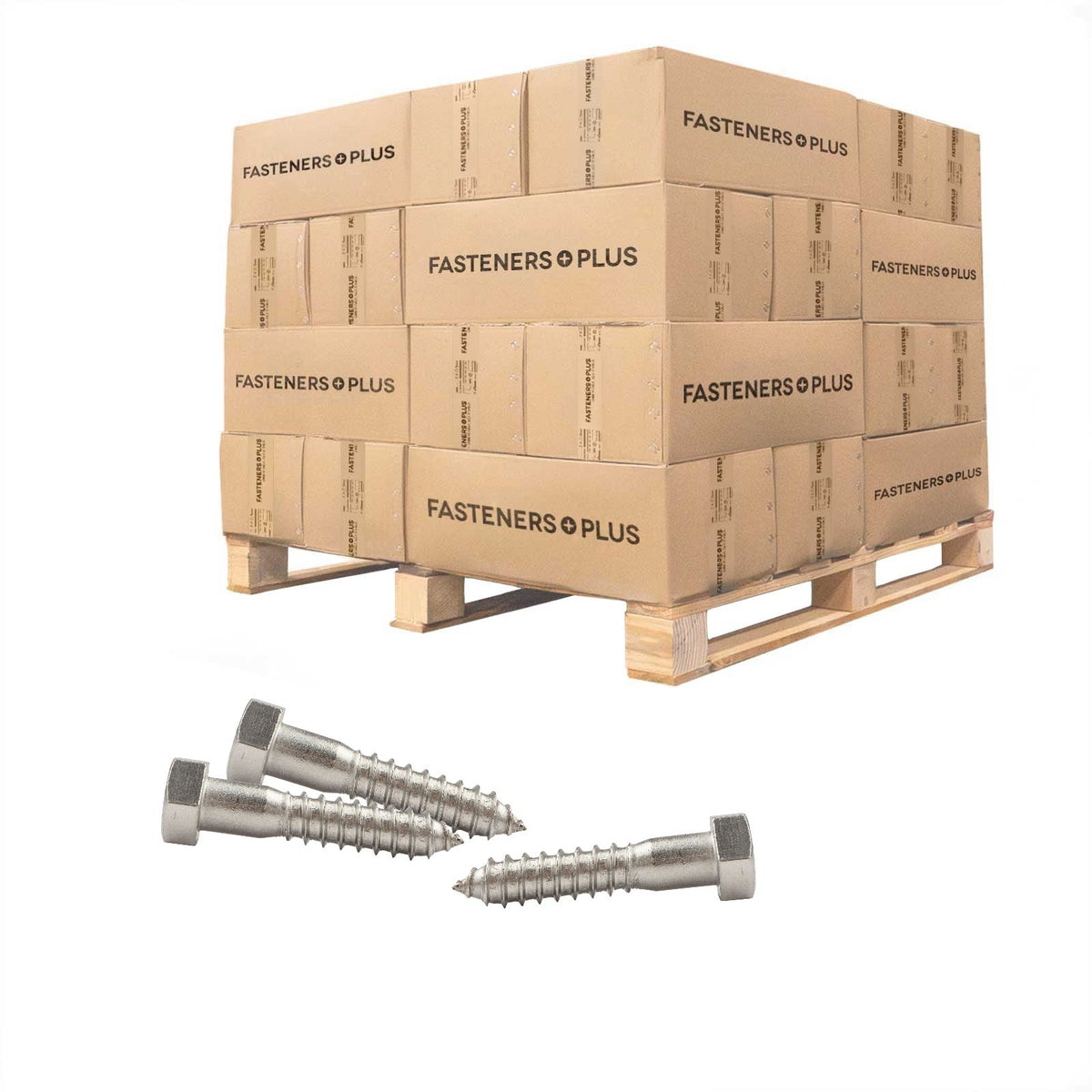 Conquest 5/8" x 3" Lag Bolt for Wood, Hex Head - 316 Stainless Steel - Pallet of 4,500
