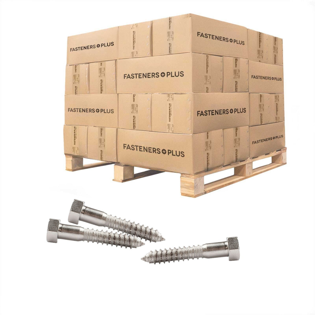 Conquest 5/8" x 3-1/2" Lag Bolt for Wood, Hex Head - 316 Stainless Steel - Pallet of 3,375