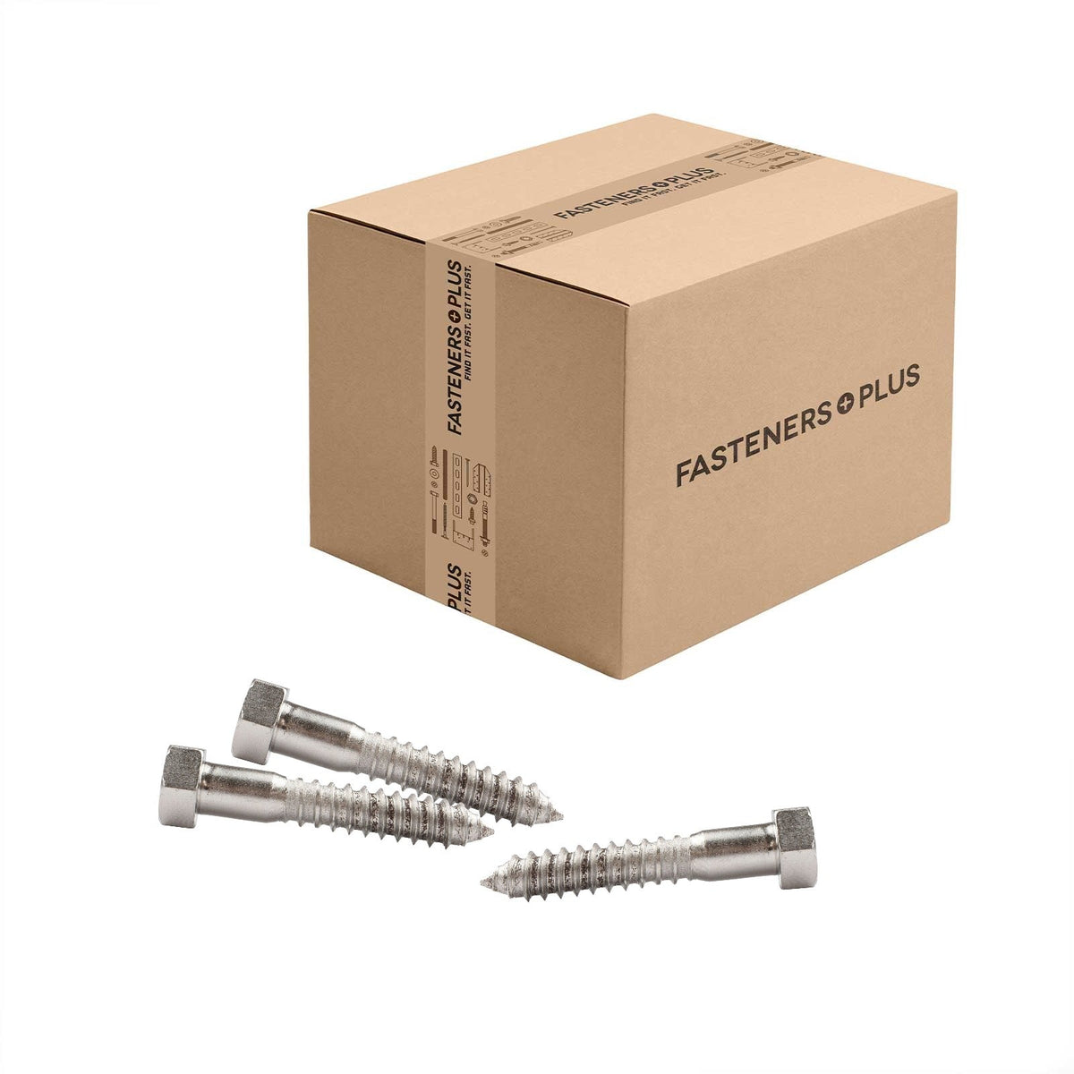 Conquest 5/8" x 3-1/2" Lag Bolt for Wood, Hex Head - 316 Stainless Steel - Carton of 75