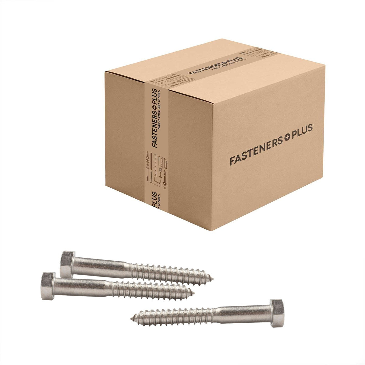 Conquest 5/8" x 5" Lag Bolt for Wood, Hex Head - 316 Stainless Steel - Carton of 75