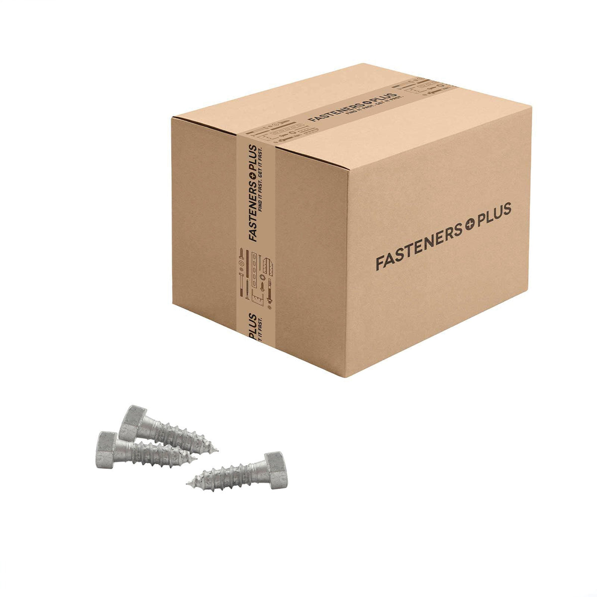 Conquest 1/2" x 1-1/2" Lag Bolt for Wood, Hex Head - Hot Dip Galvanized, Qty. 350 - Carton