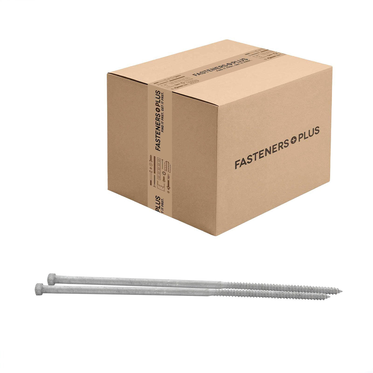 Conquest 1/2" x 16" Lag Bolt for Wood, Hex Head - Hot Dip Galvanized, Qty. 55 - Carton