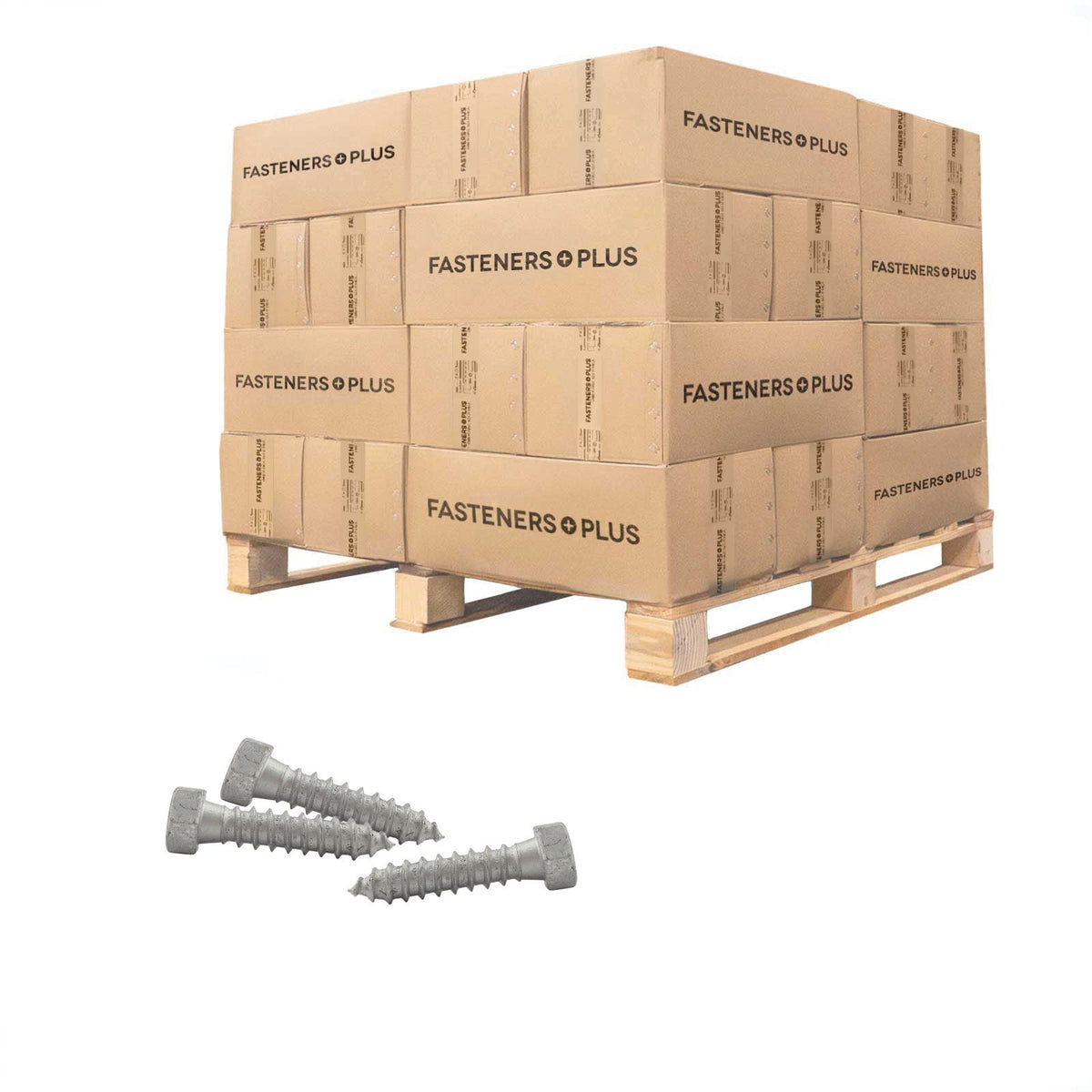 Conquest 1/2" x 2" Lag Bolt for Wood, Hex Head - Hot Dip Galvanized, Qty. 10,125 - Pallet