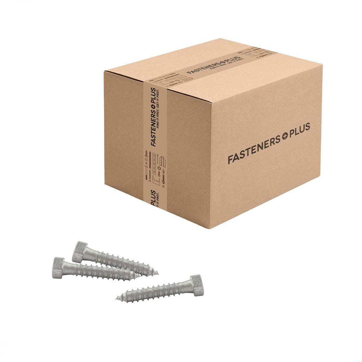 Conquest 1/2" x 2-1/2" Lag Bolt for Wood, Hex Head - Hot Dip Galvanized, Qty. 225 - Carton