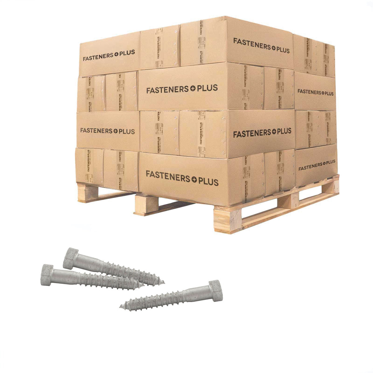 Conquest 1/2" x 3" Lag Bolt for Wood, Hex Head - Hot Dip Galvanized, Qty. 9,000 - Pallet
