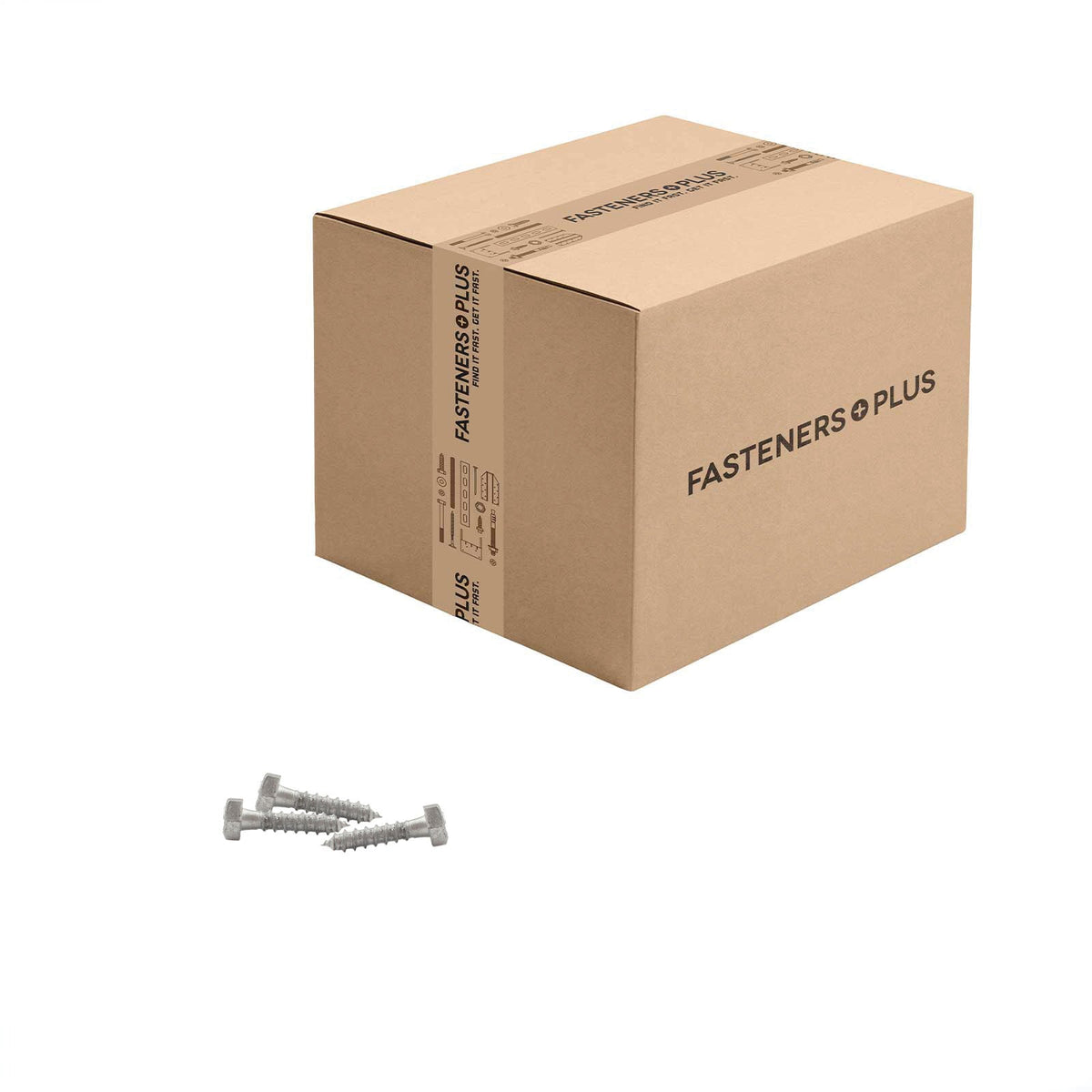 Conquest 1/4" x 1" Lag Bolt for Wood, Hex Head - Hot Dip Galvanized, Qty. 2,500 - Carton