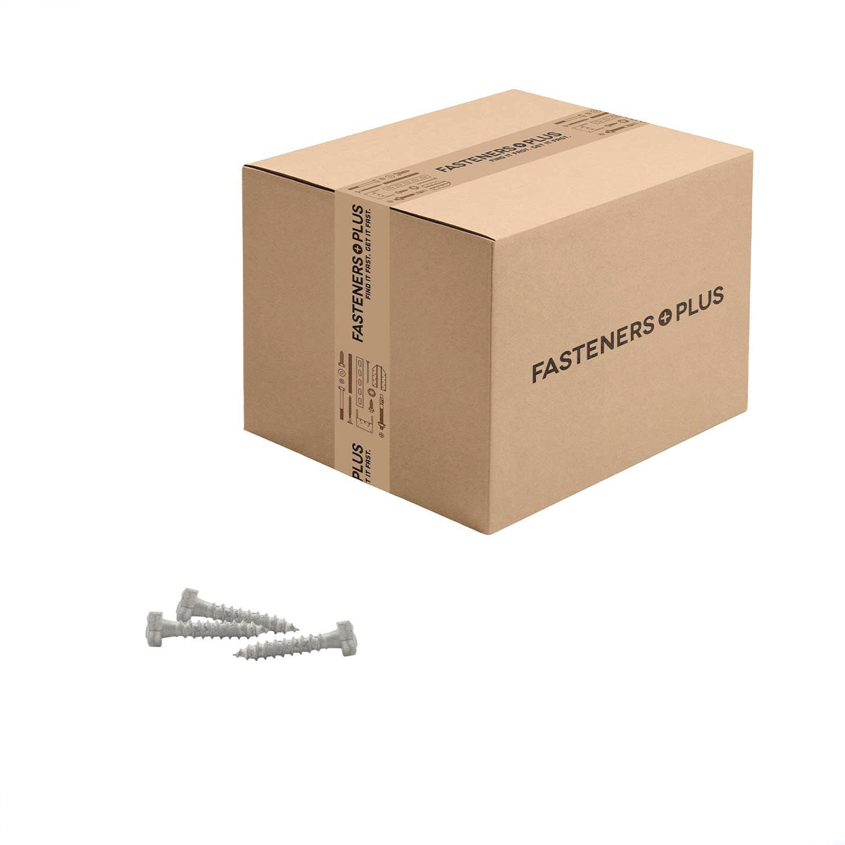 Conquest 1/4" x 1-1/4" Lag Bolt for Wood, Hex Head - Hot Dip Galvanized, Qty. 2,500 - Carton