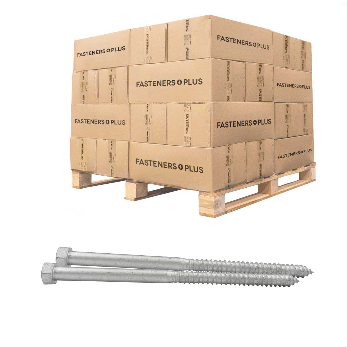 Conquest 3/4" x 12" Lag Bolt for Wood, Hex Head - Hot Dip Galvanized, Qty. 480 - Pallet