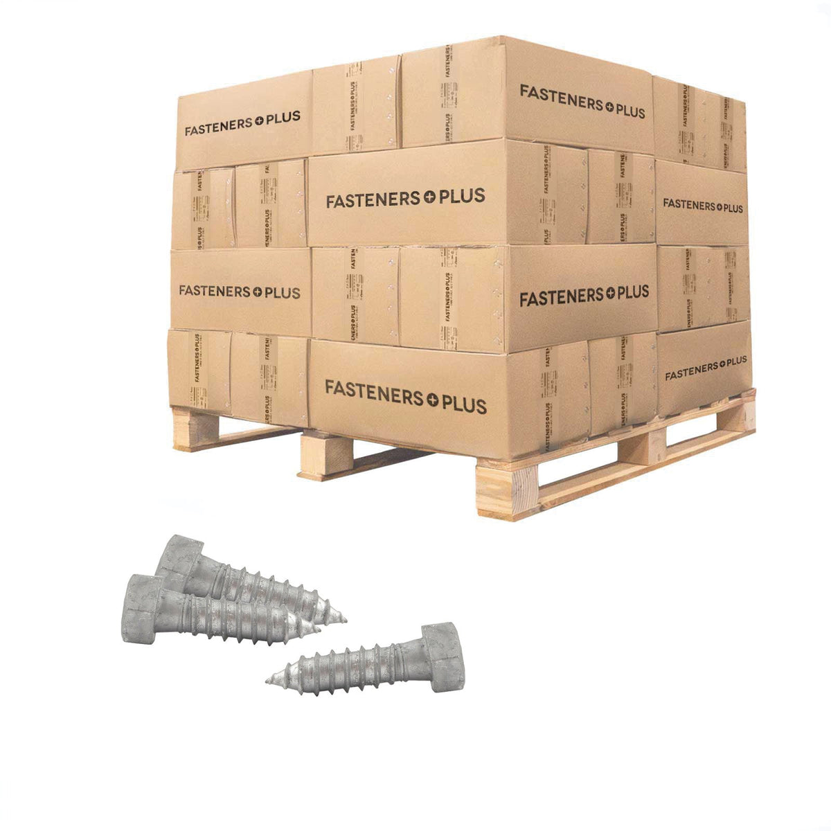 Conquest 3/4" x 2-1/2" Lag Bolt for Wood, Hex Head - Hot Dip Galvanized, Qty. 3,200 - Pallet