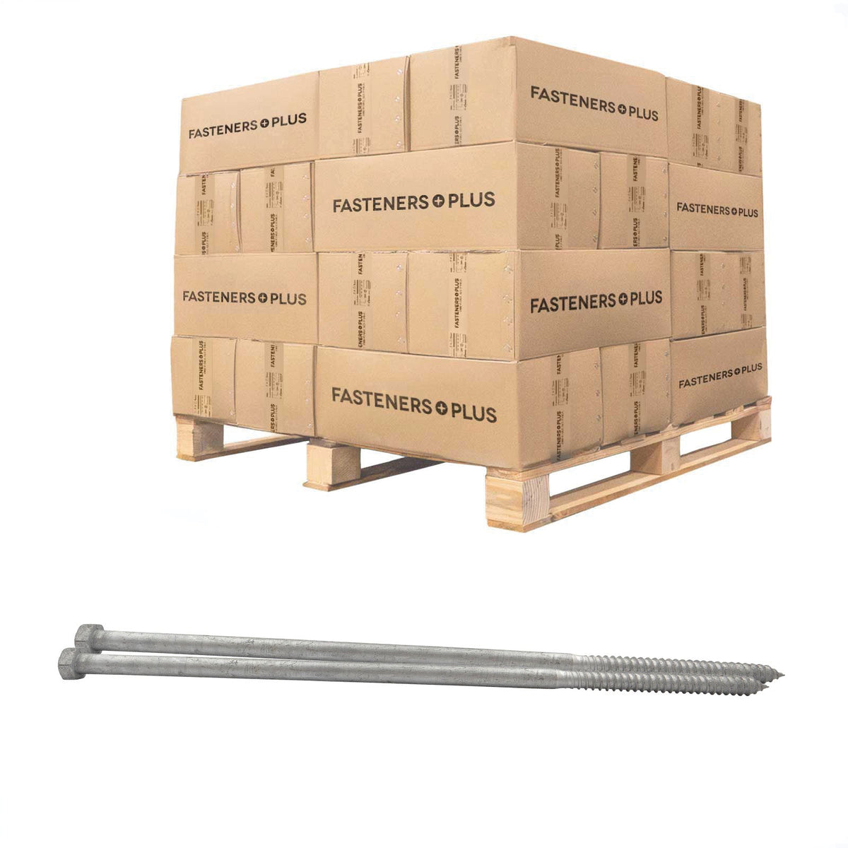 Conquest 3/4" x 22" Lag Bolt for Wood, Hex Head - Hot Dip Galvanized, Qty. 480 - Pallet
