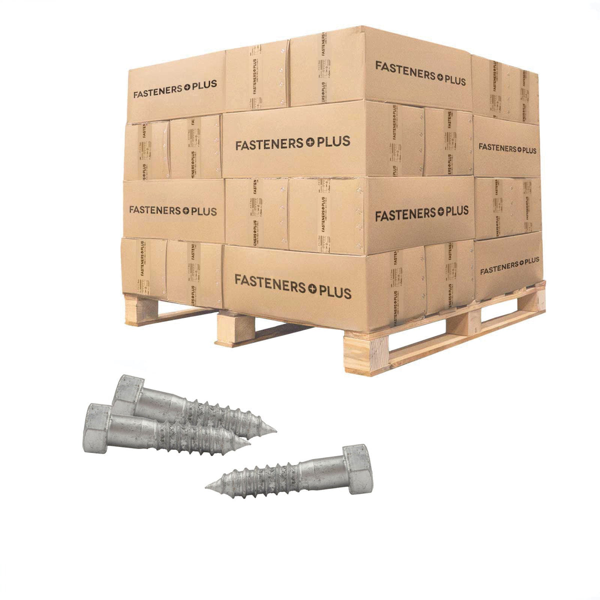 Conquest 3/4" x 3" Lag Bolt for Wood, Hex Head - Hot Dip Galvanized, Qty. 3,200 - Pallet