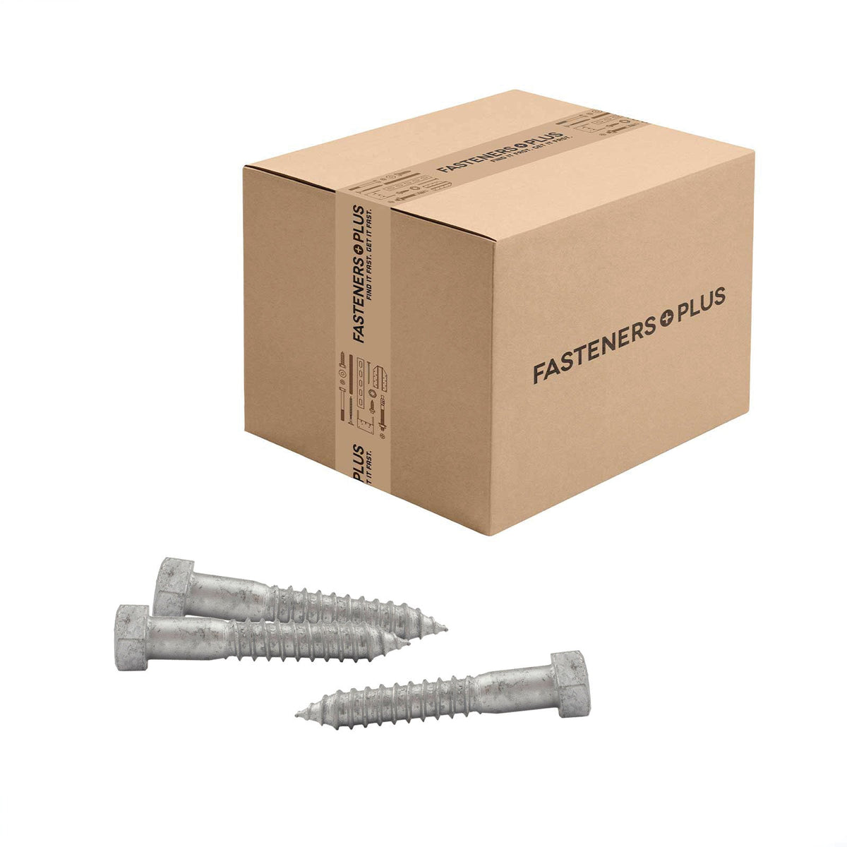 Conquest 3/4" x 4" Lag Bolt for Wood, Hex Head - Hot Dip Galvanized, Qty. 75 - Carton