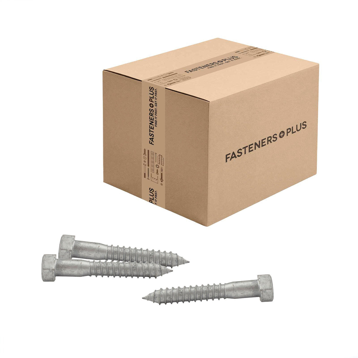 Conquest 3/4" x 4-1/2" Lag Bolt for Wood, Hex Head - Hot Dip Galvanized, Qty. 70 - Carton