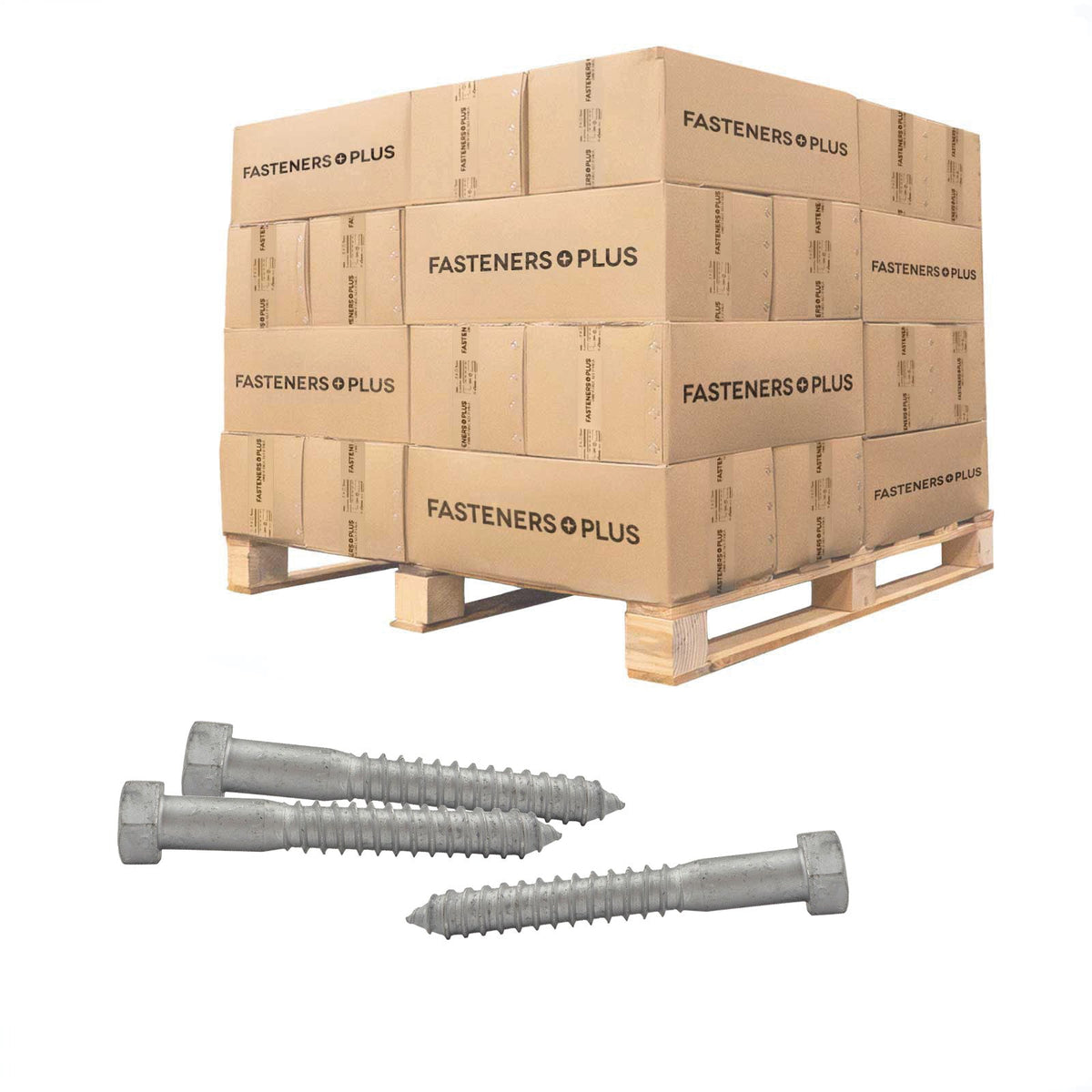 Conquest 3/4" x 5" Lag Bolt for Wood, Hex Head - Hot Dip Galvanized, Qty. 2,160 - Pallet