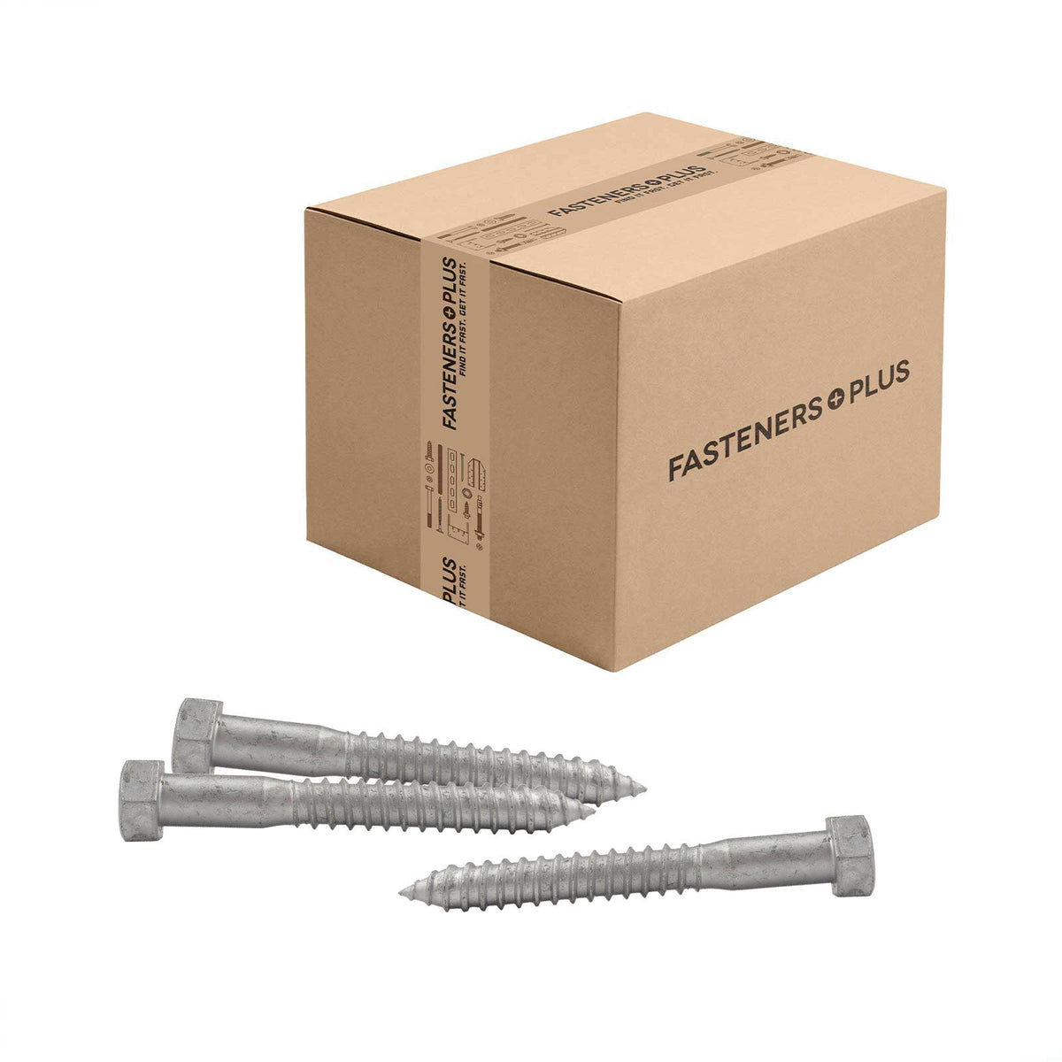 Conquest 3/4" x 5-1/2" Lag Bolt for Wood, Hex Head - Hot Dip Galvanized, Qty. 60 - Carton