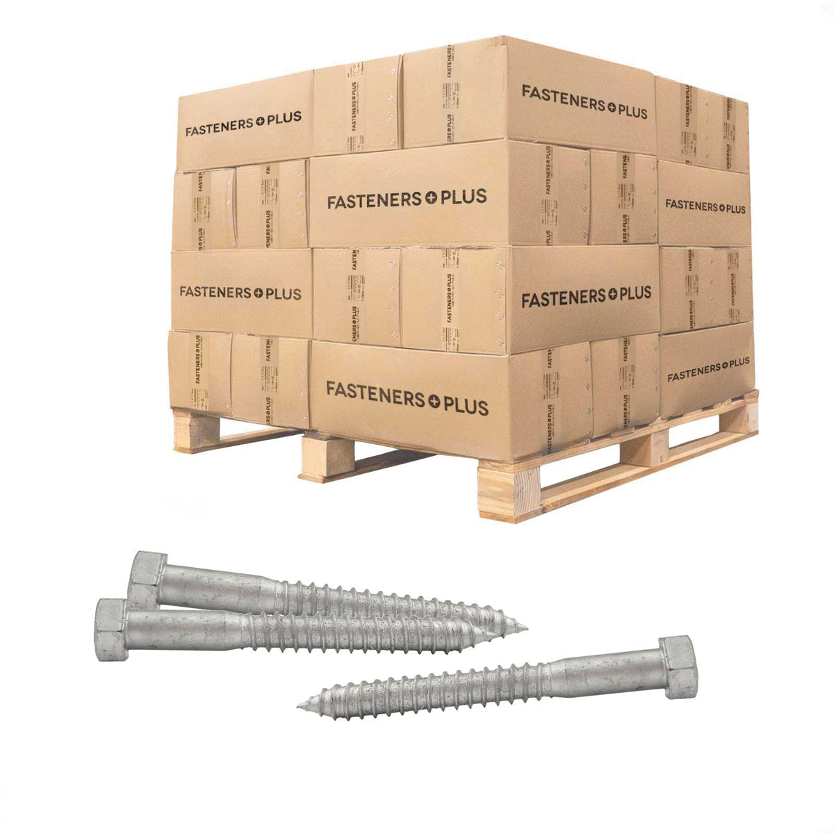 Conquest 3/4" x 6" Lag Bolt for Wood, Hex Head - Hot Dip Galvanized, Qty. 1,800 - Pallet