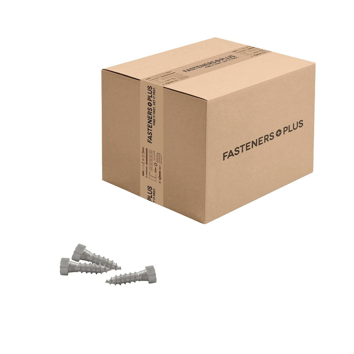 Conquest 3/8" x 1-1/4" Lag Bolt for Wood, Hex Head - Hot Dip Galvanized, Qty. 875 - Carton