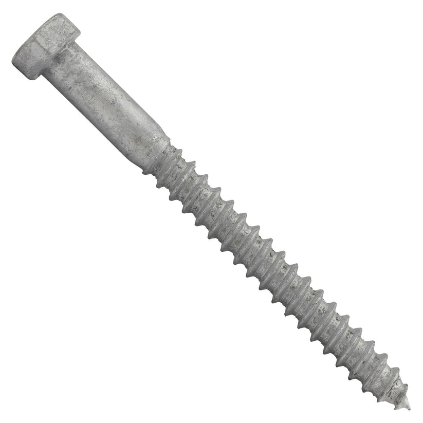 Viti A Testa Esagonale Zincate A Caldo 3/8-7 X 4 Pollici - 25 Pezzi - Albany County Fasteners