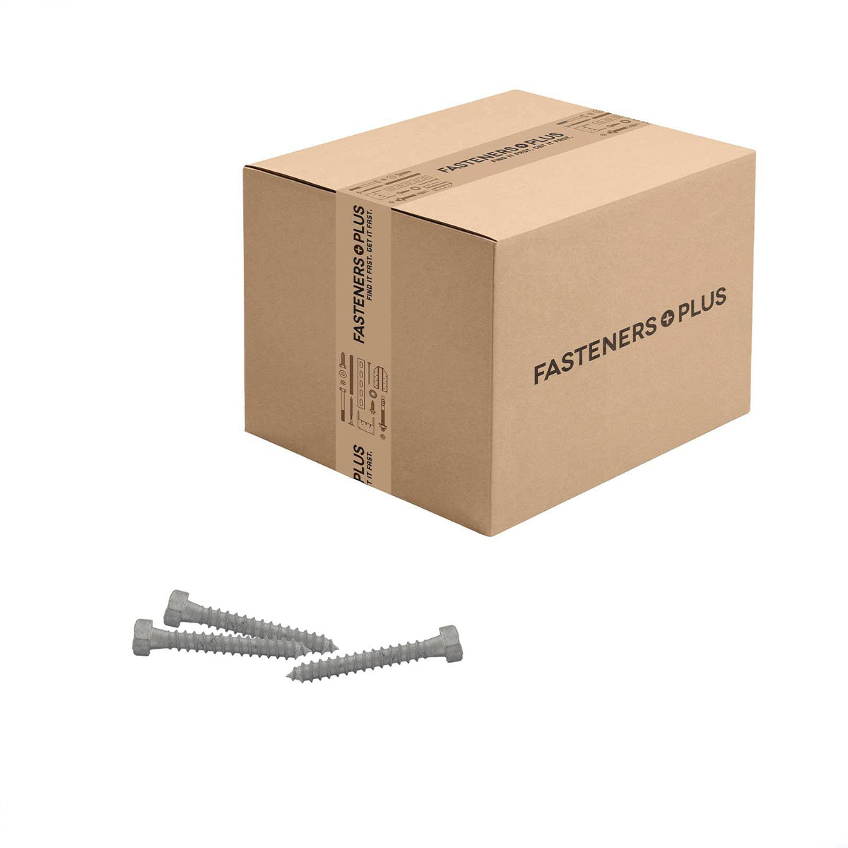Conquest 5/16" x 2" Lag Bolt for Wood, Hex Head - Hot Dip Galvanized, Qty. 750 - Carton