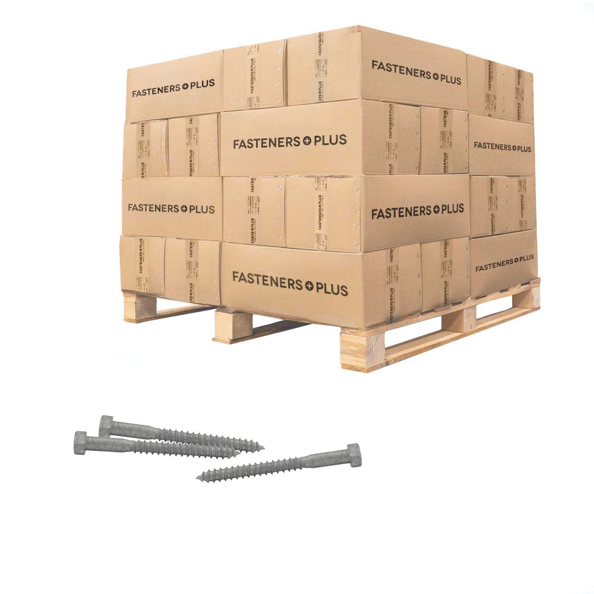 Conquest 5/16" x 3" Lag Bolt for Wood, Hex Head - Hot Dip Galvanized, Qty. 28,125 - Pallet