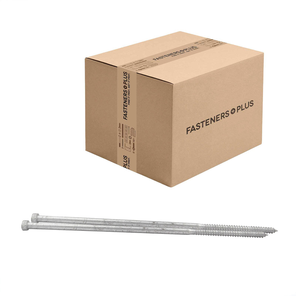Conquest 5/8" x 20" Lag Bolt for Wood, Hex Head - Hot Dip Galvanized, Qty. 25 - Carton