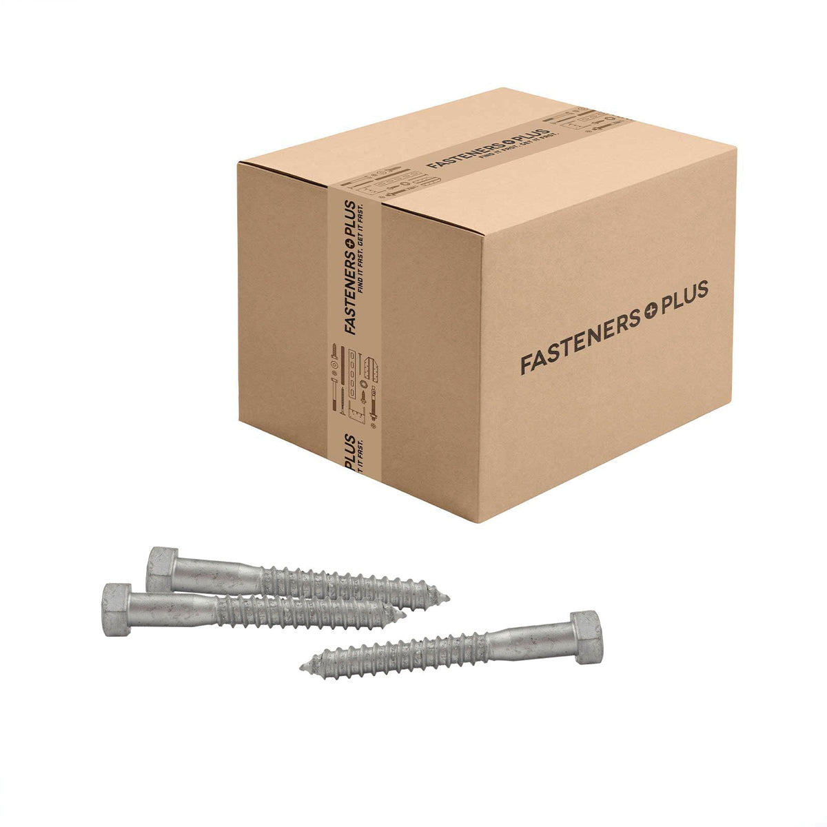 Conquest 5/8" x 4-1/2" Lag Bolt for Wood, Hex Head - Hot Dip Galvanized, Qty. 100 - Carton