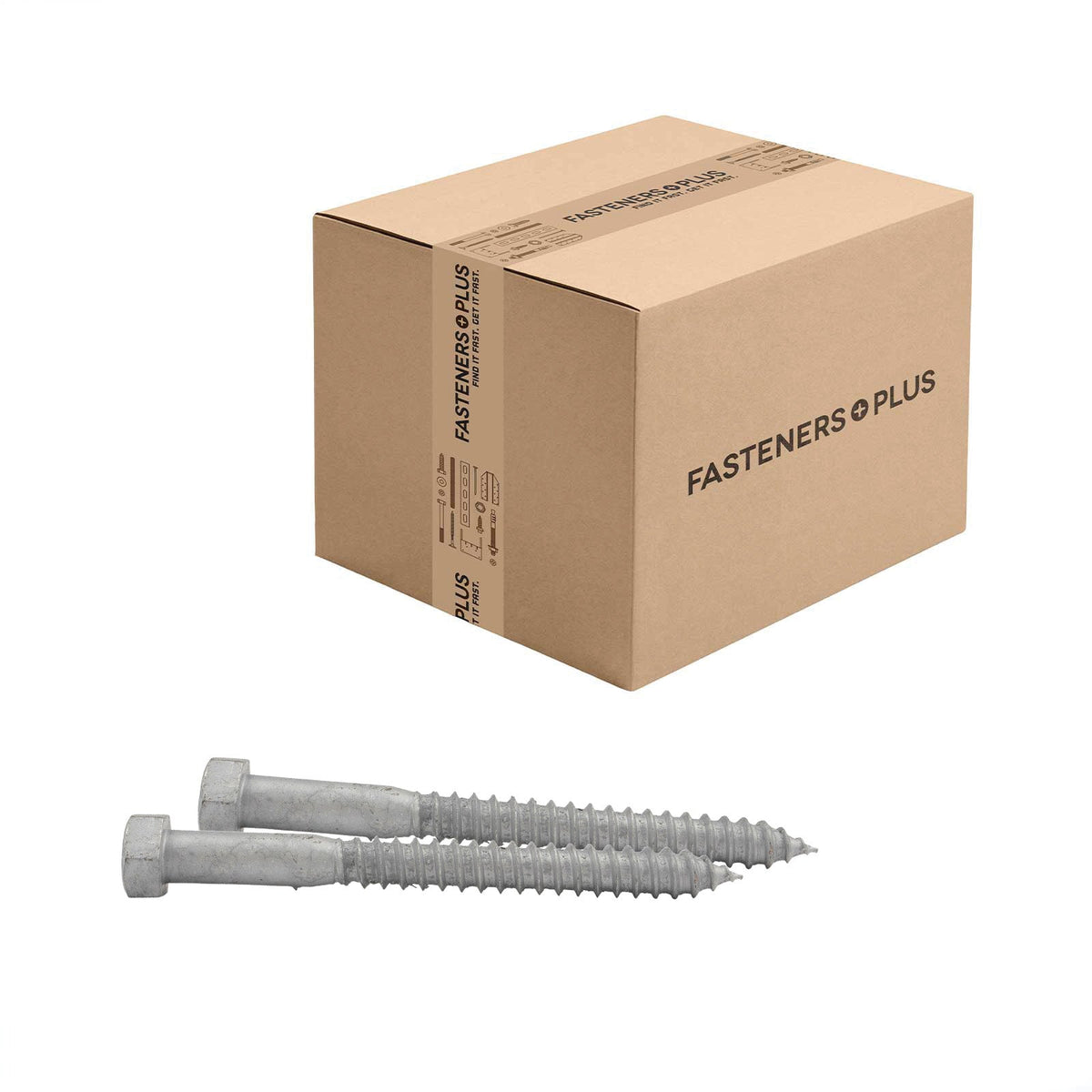 Conquest 5/8" x 7" Lag Bolt for Wood, Hex Head - Hot Dip Galvanized, Qty. 75 - Carton