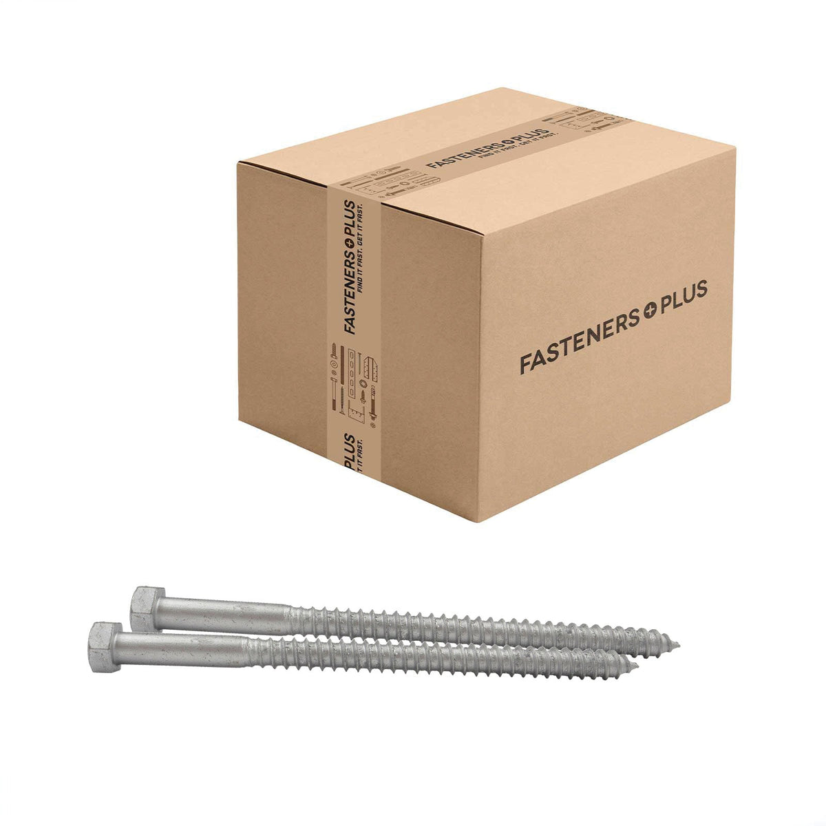 Conquest 5/8" x 9" Lag Bolt for Wood, Hex Head - Hot Dip Galvanized, Qty. 60 - Carton