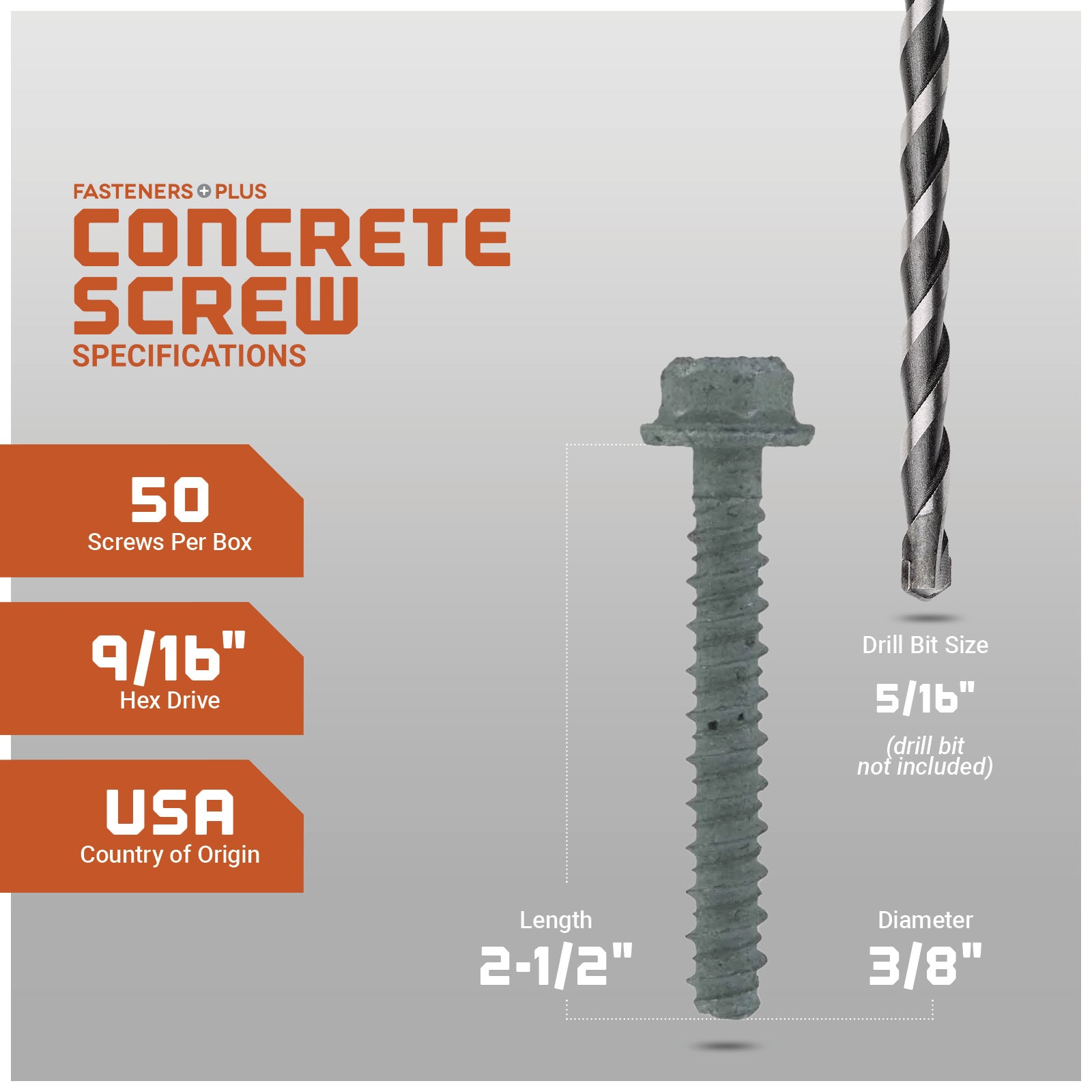 LDT Tapcon Screw, Zinc Spec