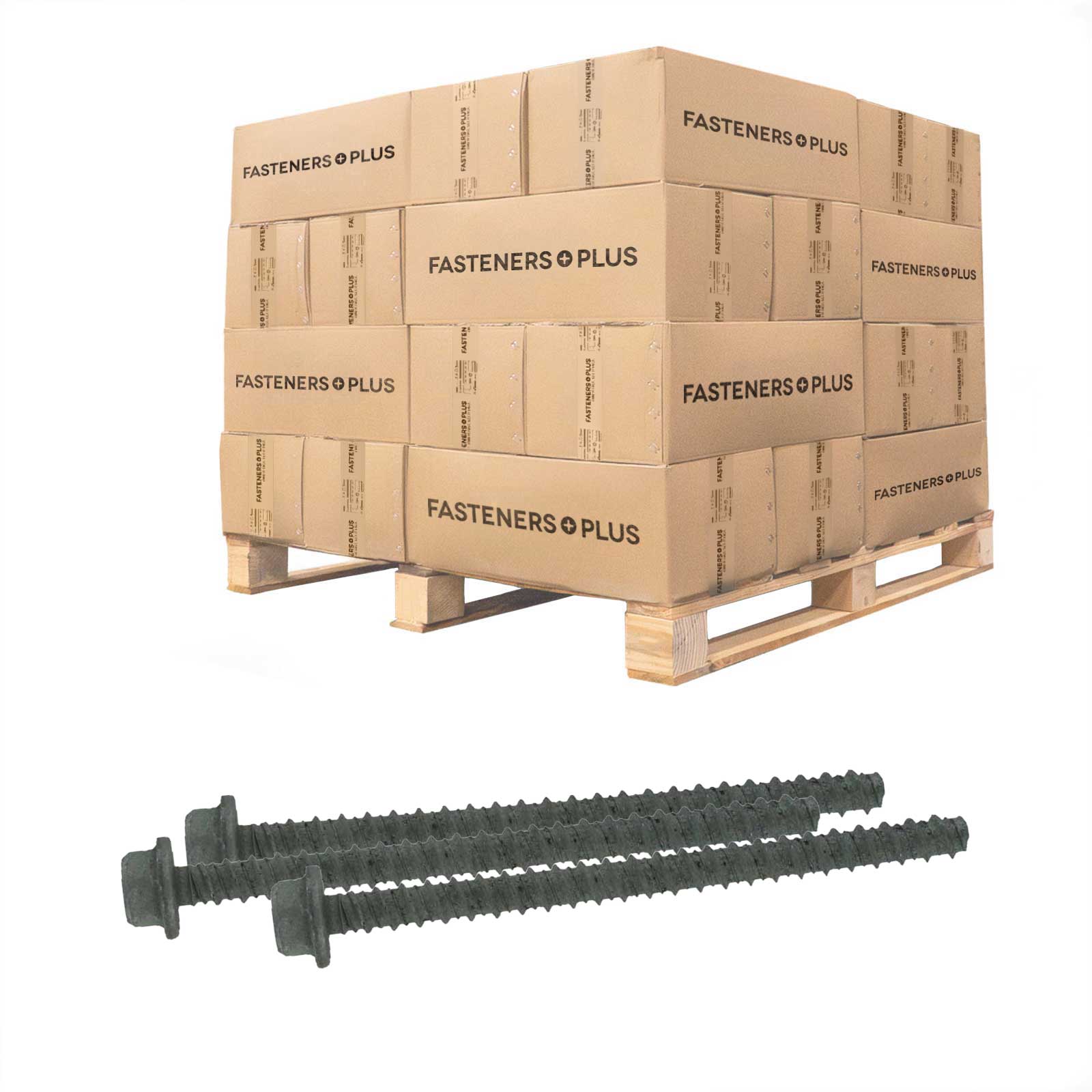 Tapcon 3/8" x 5" LDT Large Diameter Concrete Screw, Hex Head - Zinc | Qty. 10,560 (Pallet)
