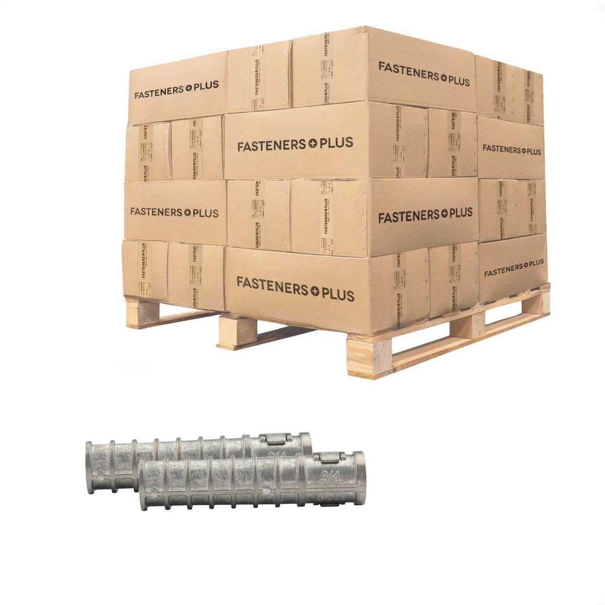 Conquest 1/2" x 3" Lag Shield Anchor, Long - Zinc Alloy, Qty. 7,200 - Pallet