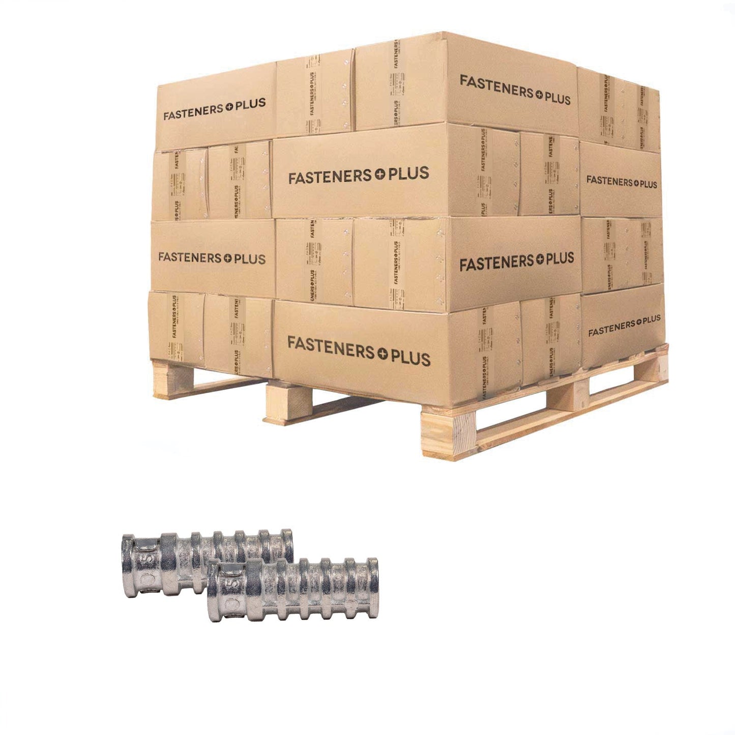 Conquest 1/2" x 2" Lag Shield Anchor, Short - Zinc Alloy, Qty. 15,000 - Pallet