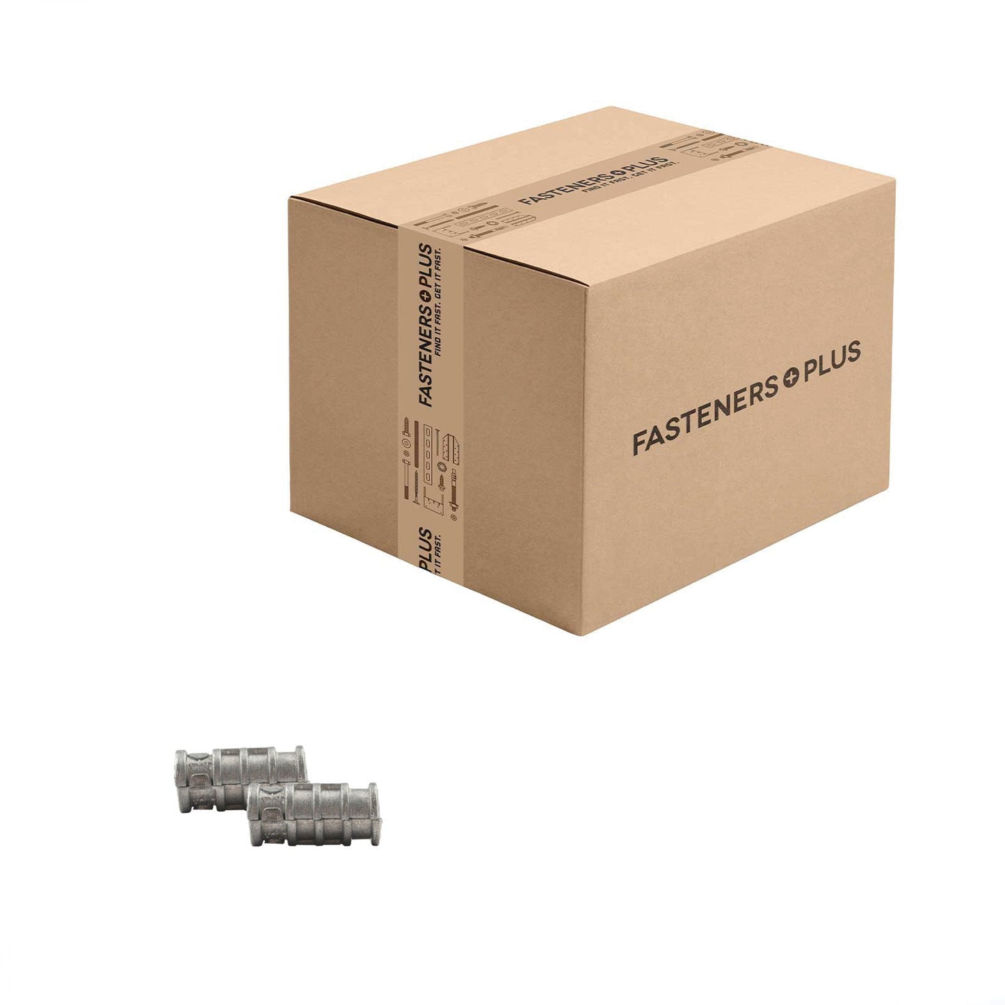 Conquest 1/4" x 1" Lag Shield Anchor, Short - Zinc Alloy, Qty. 600 - Carton