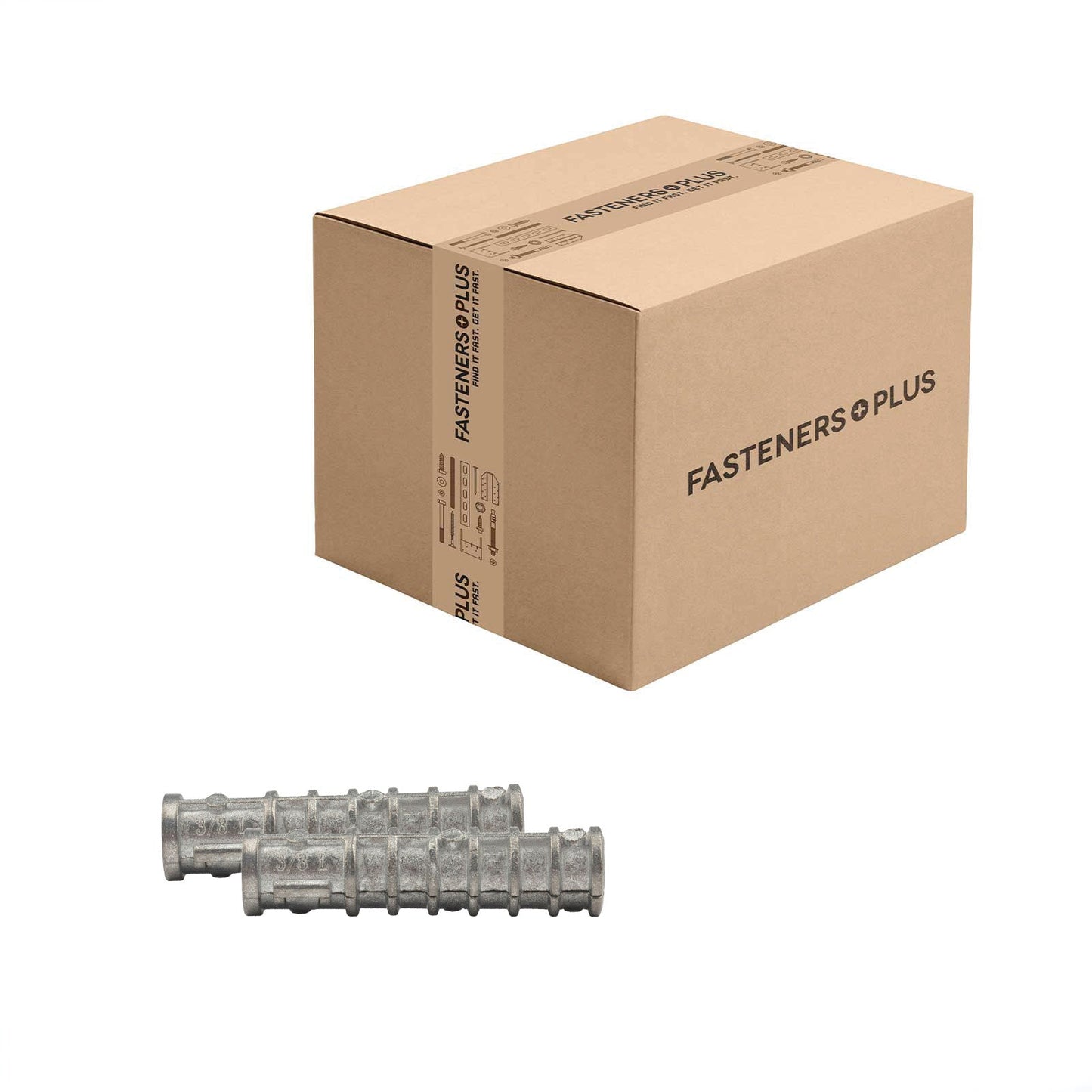 Conquest 3/8" x 2-1/2" Lag Shield Anchor, Long - Zinc Alloy, Qty. 300 - Carton