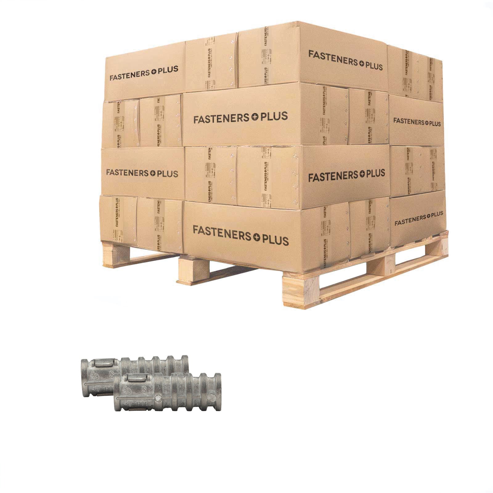 Conquest 3/8" x 1-3/4" Lag Shield Anchor, Short - Zinc Alloy, Qty. 22,500 - Pallet