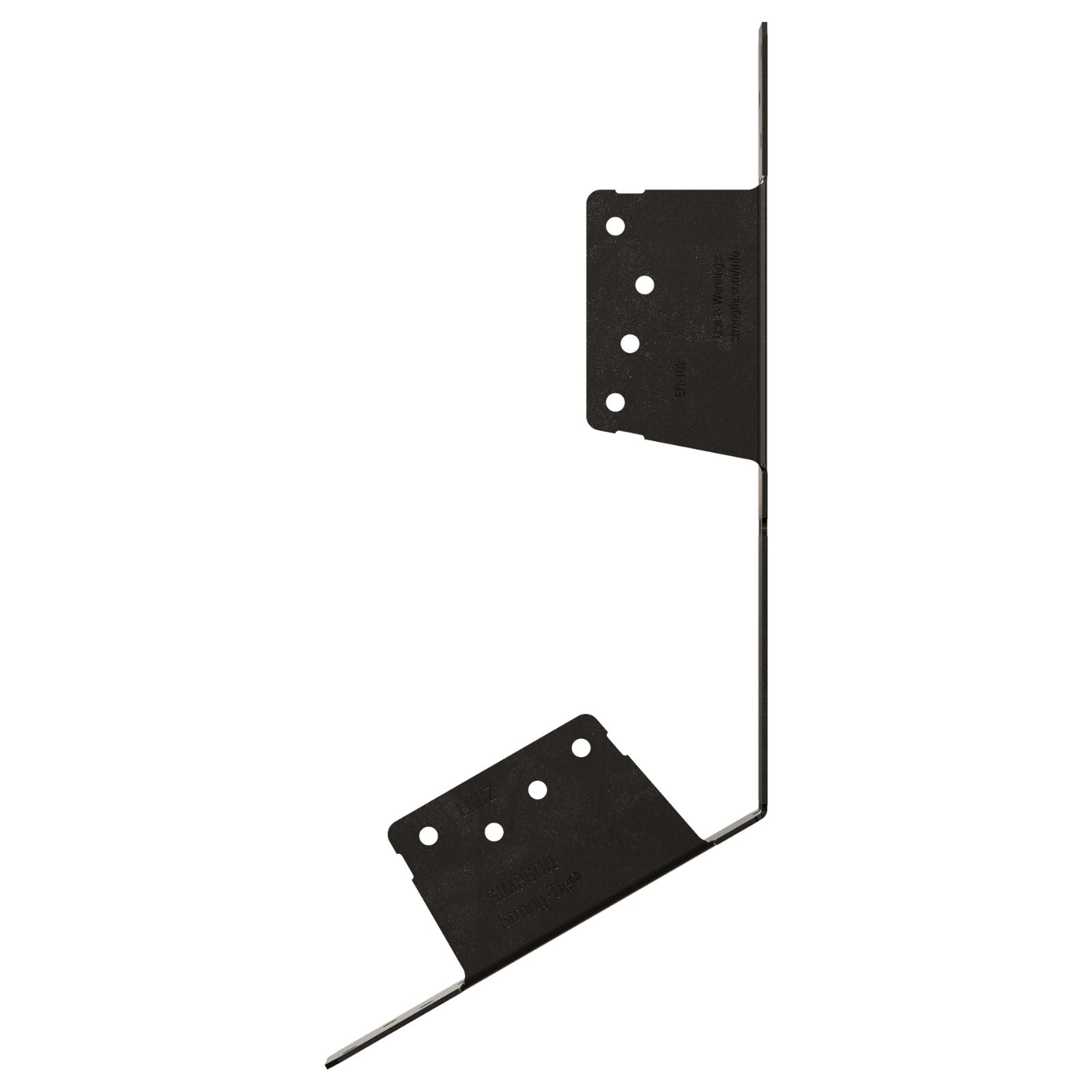 Simpson Strong-Tie LSCPC 18 Gauge Ornamental Adjustable Stringer Connectors - Black Powder Coat, ZMAX