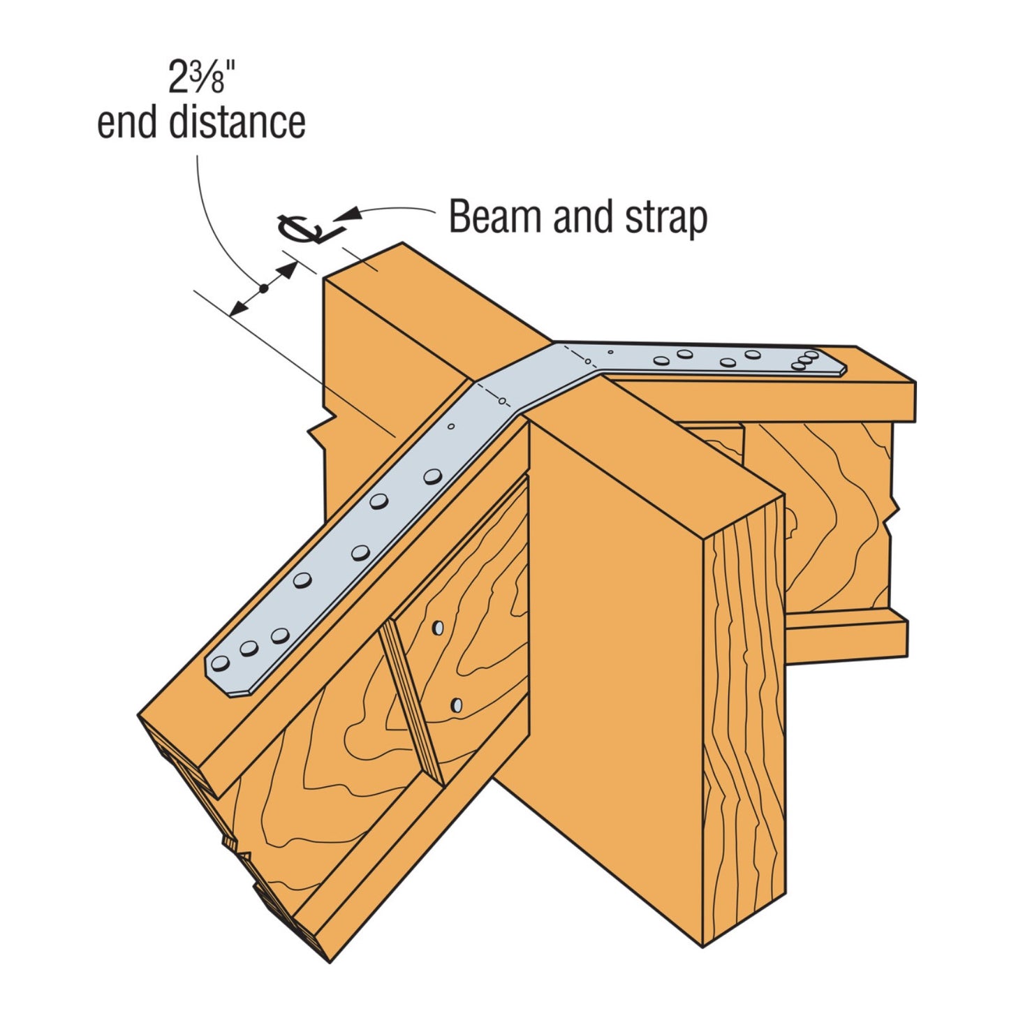 Simpson LSTA24 strap tie installation