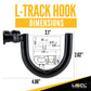Small Round L-Track Hook