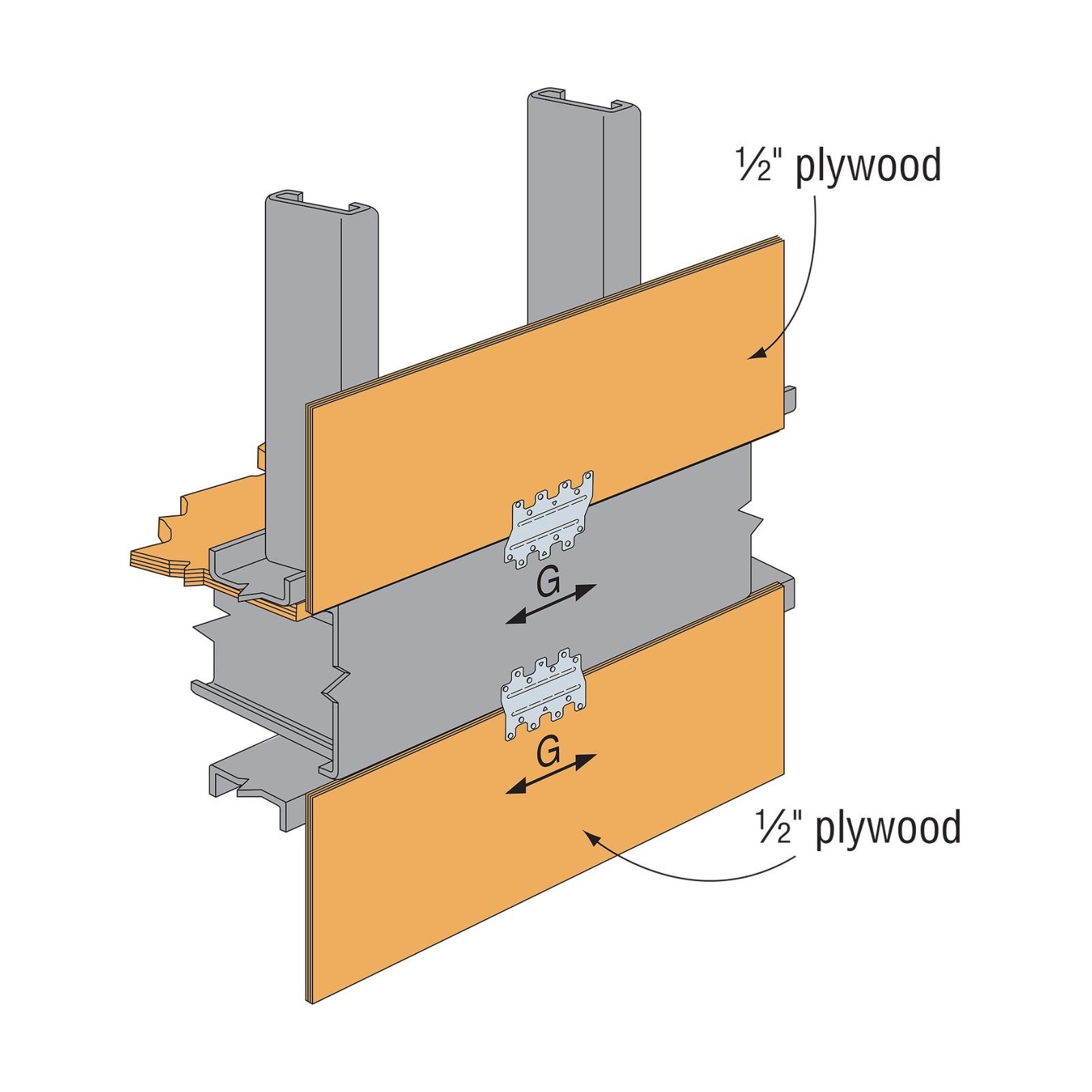 Galvanized Lateral Tie Plate - G90 Galvanized Simpson Strong-Tie